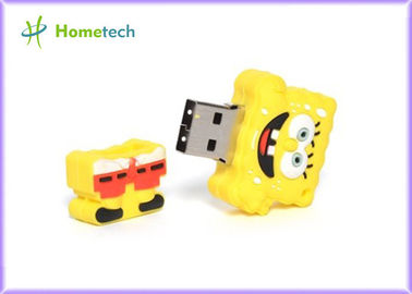 黄色い SpongeBob の漫画 USB のフラッシュ ドライブ長方形のファイル転送