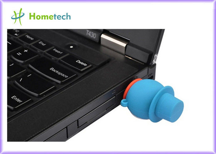 ゴム製 PC/人間の特徴をもつ OS の携帯電話 USB のフラッシュ ドライブ、ポリ塩化ビニール OTG の親指ドライブ ピンクの緑