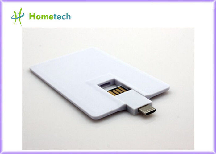 スマートな電話のための白いプラスチック クレジット カード OTG/携帯電話 USB のフラッシュ ドライブ 16GB 32GB